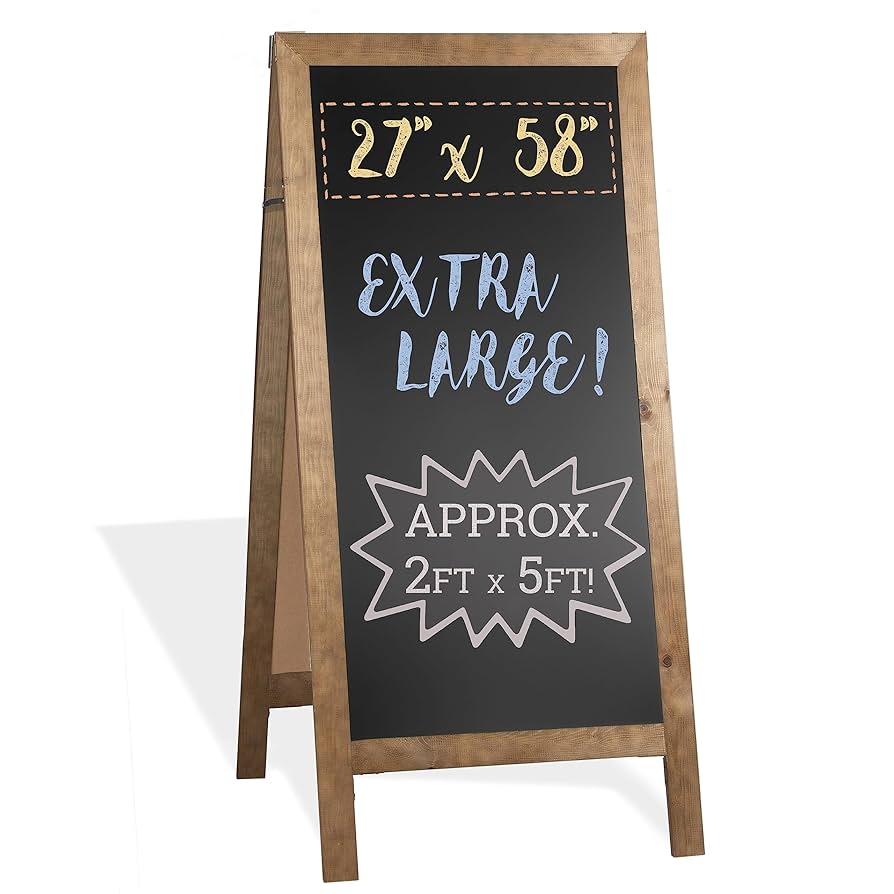 Amazon.com : Ilyapa A-Frame Chalkboard Sidewalk Sign - 58 x